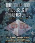 Materials And Processes In Manufacturing