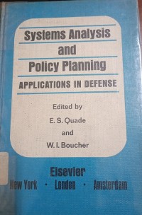 Systems Analysis And Policy Planning Applications In Defense