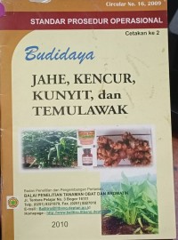 Standar Prosedur Operasional : Budidaya Jahe, Kencur, Kunyit, dan Temulawak