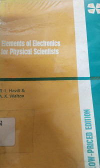 Elements Of Elektronics For Physical Scientists