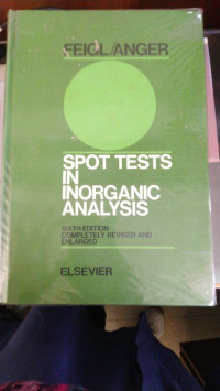 Spot Tests In Organic Analysis