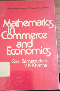 Mathematics In Commerce and Economics