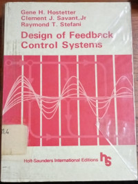 Design Of Feedback Control Systems