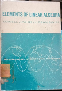 Elements Of Linear Algebra