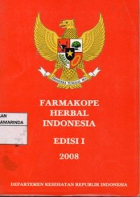 Farmakope Herbal Indonesia Edisi 1 2009