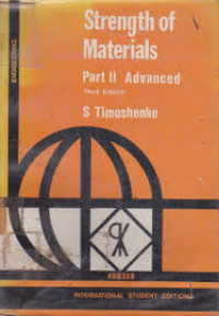 Strength Of Materials: Part II Advanced