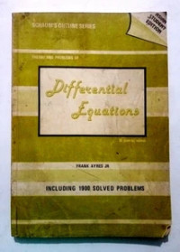 Theory And Problems Of Differential Equations